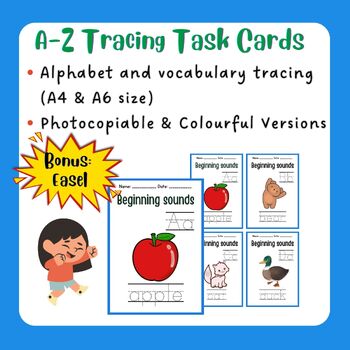 Preview of A-Z Tracing Task Cards