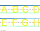 OT A-Z UPPERCASE TRACING full alphabet on 2" wide colored lines