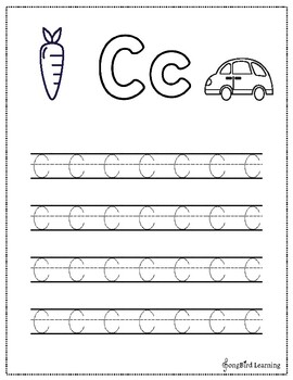 Distance Learning A-Z Uppercase Tracing Sheets by SongBird Learning