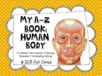 Preview of A-Z Vocabulary Book: Human Body