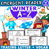A-Z  Winter Alphabet Dot Marker Emergent Reader Upper&lowe