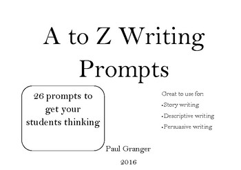 Preview of A-Z Writing Prompts