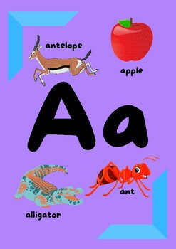 A-Z alphabet classroom colourful wall poster by Classroom Ambience