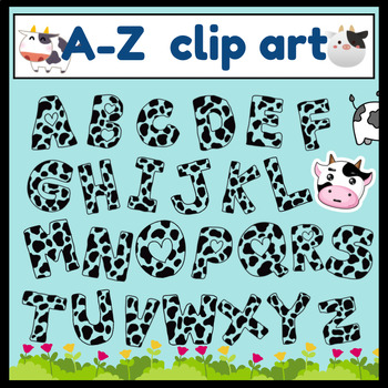 Preview of A-Z clip art ,little cow