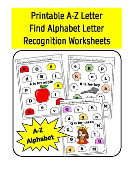 Preview of A-Z letter. Find alphabet letter recognition worksheets