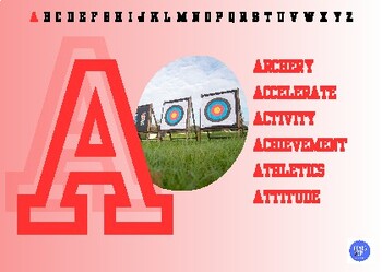 Preview of A - Z of Sport - Sport related alphabet display or flash cards.