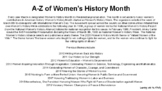 A-Z of Women's History Biography Study