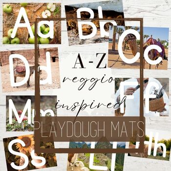 Preview of A-Z playdough mats - reggio emillia classroom