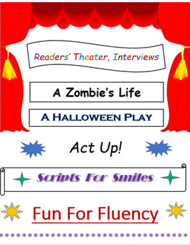 Preview of A ZOMBIE'S LIFE, a Readers' Theater, Halloween Interview play, Middle School