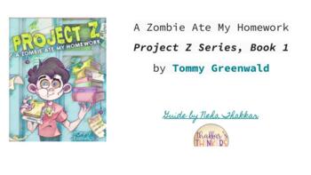 Preview of A Zombie Ate My Homework Intro Bluestem 2022 Google Slides