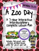 A Zoo Day 7-Hour Complete Sub Plan Thematic Unit for Grade