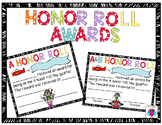 A and AB Honor Roll Award Set