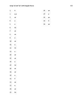 A and An with Singular Nouns by Activate Cooperate Educate | TPT