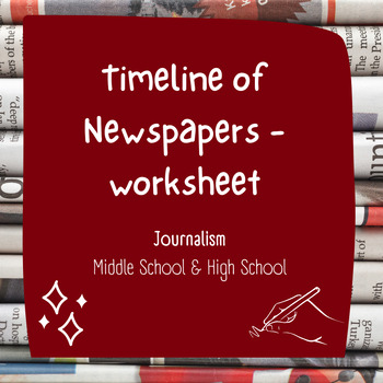 Preview of A brief history of newspapers - timeline, worksheet and answers!