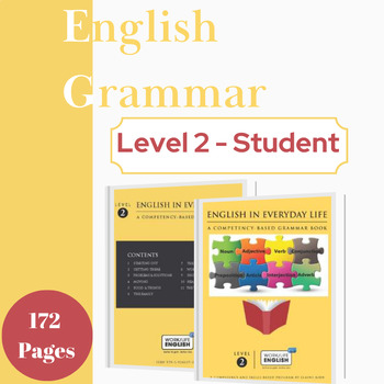Preview of English Grammar book for adults  - Level 2 - Student (competency based)