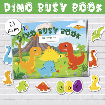 Preview of A fun dinosaur book for a child to learn language and math skills ( games )