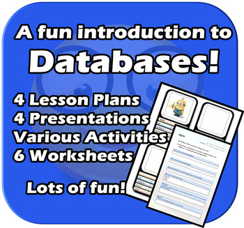 Preview of A fun intro to Databases - 4 lessons Unit - Computer Technology ELEMENTARY STEM