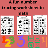 A fun number tracing worksheet in math