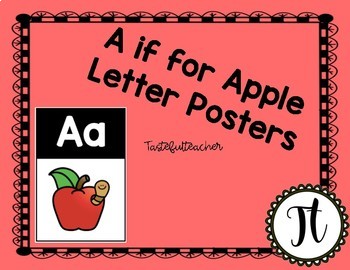Preview of A if for Apple Alphabet Cards