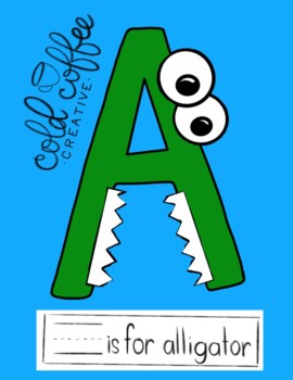 A is for Alligator Craft by Cold Coffee Creative | TPT