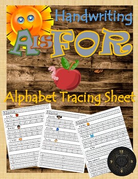 Preview of A is for Apple Alphabet tracing sheets