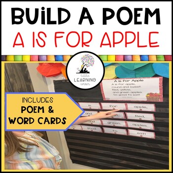 Preview of A is for Apple Build a Poem  Pocket Chart Center