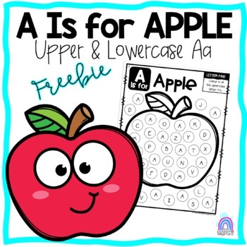 Preview of A is for Apple Letter Find | BTS Letter Recognition Worksheets | FREEBIE