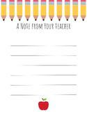 A letter from your teacher template