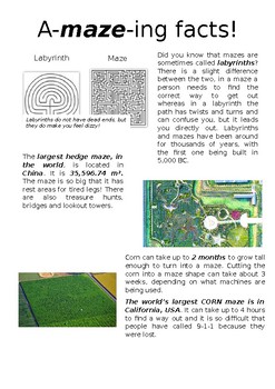 Preview of A-maze-ing Facts