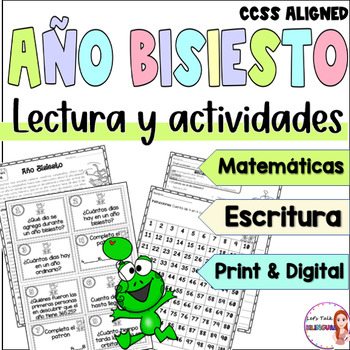 Preview of Año bisiesto lectura y actividades - Leap Year reading comprehension  in Spanish