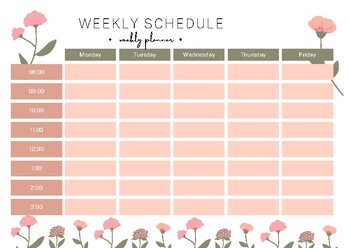 Preview of A schedule for organizing appointments