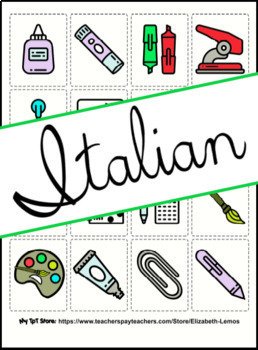 Preview of A scuola! Back to School - Oggetti scolastici NEW lista per no videnti (Italian)