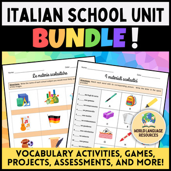 Preview of A scuola: Italian School Unit BUNDLE