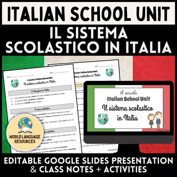 Preview of A scuola: Italian School Unit - Il sistema scolastico in Italia
