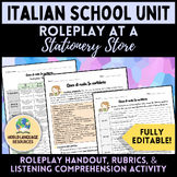 A scuola: Italian School Unit - Roleplay at a Stationery S