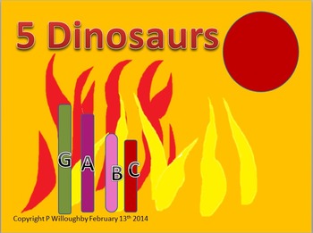 Preview of A song for Kindergarten. There were Five dinosaurs videos mp3s