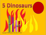 A song for Kindergarten. There were Five dinosaurs videos mp3s