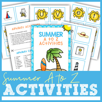 A to Z Activity Pack (Summer Theme) by Blessed Homeschool Printables