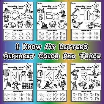 Preview of A to Z Alphabet Activity Book for K, Pre-K, Pre-Schoolers.
