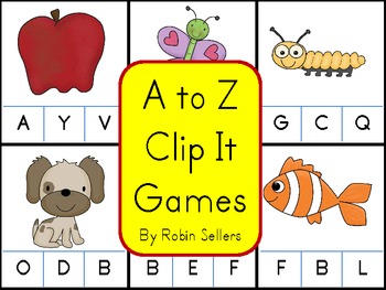 Preview of A to Z Alphabet Clip It Games