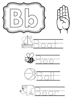 Alphabet Tracing and Coloring Pages with Sign Language | TpT