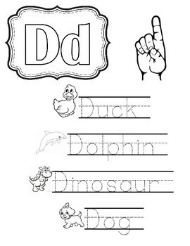 Alphabet Tracing and Coloring Pages with Sign Language | TpT