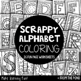 Alphabet Scrappy Coloring Pages