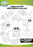 A to Z Alphabet Tracing Image Clipart Set 1 {Zip-A-Dee-Doo