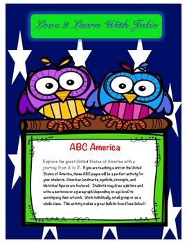 Preview of A to Z America (The ABC's of the USA)