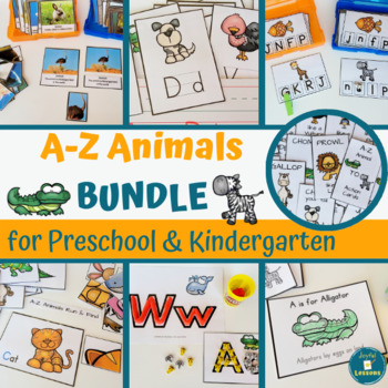 A to Z Animals Activities BUNDLE - Learn the Alphabet and Letter Sounds