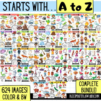 Preview of A to Z Beginning Sounds Clip Art (COMPLETE BUNDLE!)