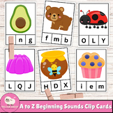 A to Z Beginning Sounds Clip Cards | Preschool Kindergarte