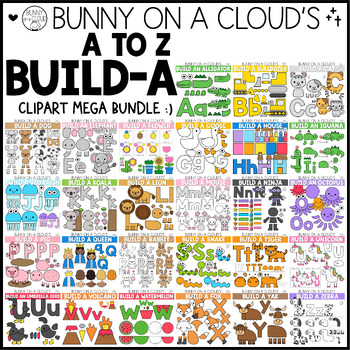 Preview of A to Z Build-A Clipart Mega Bundle by Bunny On A Cloud