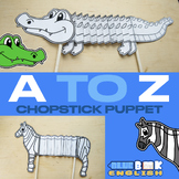 A to Z Chopstick Puppet Craft, Accordion Puppets (104 pages)
